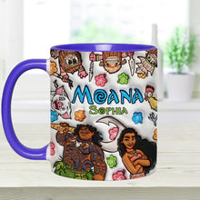 Load image into Gallery viewer, Personalized Moana Accent Mug Custom Name Gift for Kids
