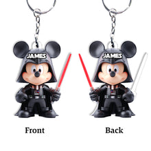 Load image into Gallery viewer, Personalized Mickey Mouse Darth Vader Keychain Custom Name Gift
