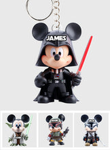 Load image into Gallery viewer, Personalized Mickey Mouse Darth Vader Keychain Custom Name Gift