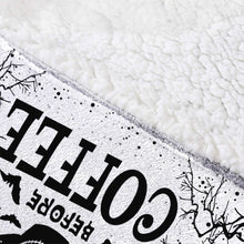 Load image into Gallery viewer, Personalized Nightmare Before Coffee Blanket Hoodie Gift