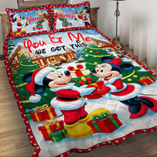 Load image into Gallery viewer, Personalized You and Me Mouse Quilt Set Custom Names Gift