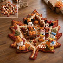 Load image into Gallery viewer, Personalized Leaf-Shaped Tufted Rug Autumn Gift for Family