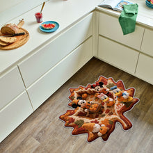 Load image into Gallery viewer, Personalized Leaf-Shaped Tufted Rug Autumn Gift for Family