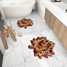 Load image into Gallery viewer, Personalized Leaf-Shaped Tufted Rug Autumn Gift for Family