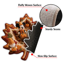 Load image into Gallery viewer, Personalized Leaf-Shaped Tufted Rug Autumn Gift for Family