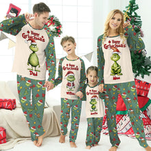 Load image into Gallery viewer, Personalized Grinch Christmas Pajama Set for Family | Custom Names