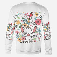 Load image into Gallery viewer, Personalized Floral Pig All Over Shirt Custom Name Gift