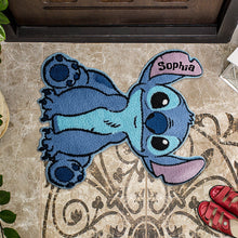 Load image into Gallery viewer, Personalized Blue Alien Tufted Rug Custom Family Gift for Kids