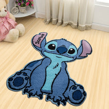 Load image into Gallery viewer, Personalized Blue Alien Tufted Rug Custom Family Gift for Kids