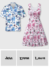 Load image into Gallery viewer, Personalized Hawaiian Shirt & Dress Set for Couples Gift