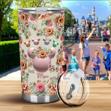 Load image into Gallery viewer, Personalized Floral Tumbler Best Mom Gift Custom Name