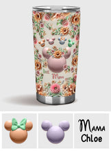 Load image into Gallery viewer, Personalized Floral Tumbler Best Mom Gift Custom Name