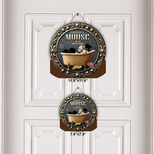 Load image into Gallery viewer, Personalized Round Wood Sign Custom Mouse Bath Soap Decor
