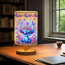Load image into Gallery viewer, Personalized Tableside Lamp with Wood Base Custom Name Gift