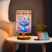Load image into Gallery viewer, Personalized Tableside Lamp with Wood Base Custom Name Gift