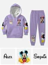 Load image into Gallery viewer, Personalized Kid Hoodie & Jogger Set with Mickey Mouse Design