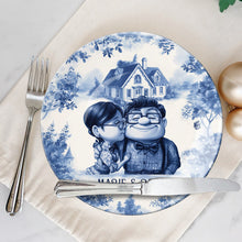 Load image into Gallery viewer, Personalized Ceramic Round Plate Custom Name Gift for Couples