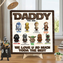 Load image into Gallery viewer, Personalized 2 Layered Wood Sign Gift for Dad | Star Wars Theme