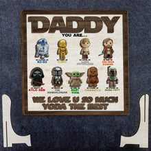 Load image into Gallery viewer, Personalized 2 Layered Wood Sign Gift for Dad | Star Wars Theme