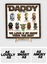 Load image into Gallery viewer, Personalized 2 Layered Wood Sign Gift for Dad | Star Wars Theme