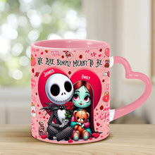 Load image into Gallery viewer, Personalized Heart Handle Mug with Custom Names | Unique Valentine's Gift