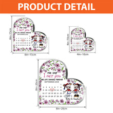Load image into Gallery viewer, Personalized Acrylic Heart Shaped Plaque Custom Date for Couples