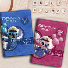 Load image into Gallery viewer, Personalized Ohana Passport Holder Custom Name Travel Gift