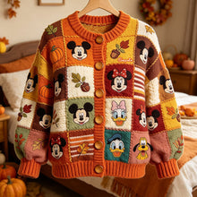 Load image into Gallery viewer, Personalized Knitted Cardigan with Autumn Vibes for Her
