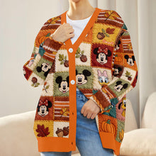 Load image into Gallery viewer, Personalized Knitted Cardigan with Autumn Vibes for Her