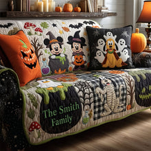 Load image into Gallery viewer, Personalized Halloween Quilted Sofa Cover Family Gift | Cozy Home Decor