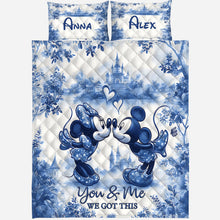 Load image into Gallery viewer, Personalized Mouse Quilt Set with Custom Names for Couples