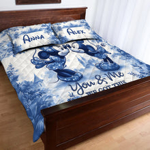 Load image into Gallery viewer, Personalized Mouse Quilt Set with Custom Names for Couples