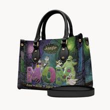 Load image into Gallery viewer, Personalized Nightmare Leather Handbag Custom Name Gift for Mom