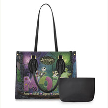 Load image into Gallery viewer, Personalized Nightmare Leather Handbag Custom Name Gift for Mom