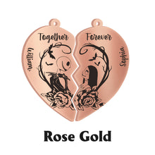 Load image into Gallery viewer, Personalized Matching Pendant Necklace for Couples - Heart Charm Gift