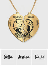 Load image into Gallery viewer, Personalized Matching Pendant Necklace for Couples - Heart Charm Gift