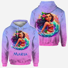 Load image into Gallery viewer, Personalized All Over Shirt with Princess Design for Birthday or Summer