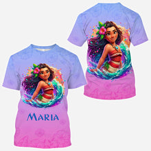 Load image into Gallery viewer, Personalized All Over Shirt with Princess Design for Birthday or Summer