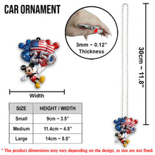 Load image into Gallery viewer, Personalized Acrylic Car Ornament Mickey Mouse 250 Years Gift for Movie Fans