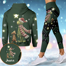 Load image into Gallery viewer, Personalized Grinch Christmas Hoodie and Leggings Gift for Mom
