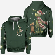 Load image into Gallery viewer, Personalized Grinch Christmas Hoodie and Leggings Gift for Mom