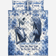 Load image into Gallery viewer, Personalized Nightmare Before Christmas Quilt Set Custom Names Unique Couple Gift