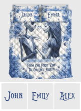 Load image into Gallery viewer, Personalized Nightmare Before Christmas Quilt Set Custom Names Unique Couple Gift