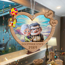 Load image into Gallery viewer, Personalized Heart Shaped Suncatcher Custom Name Gift for Anniversaries