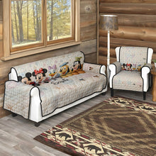 Load image into Gallery viewer, Personalized Disney Quilted Sofa Cover Custom Name Gift for Her
