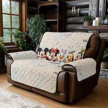 Load image into Gallery viewer, Personalized Disney Quilted Sofa Cover Custom Name Gift for Her