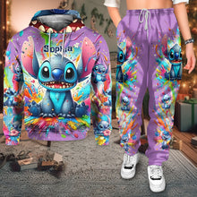 Load image into Gallery viewer, Personalized Colorful Ohana Hoodie & Sweatpants Set for Kids