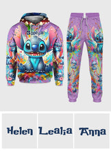 Load image into Gallery viewer, Personalized Colorful Ohana Hoodie & Sweatpants Set for Kids
