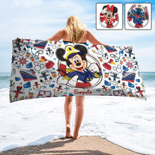 Load image into Gallery viewer, Personalized Quick-dry Beach Towel with Name for Family Cruise