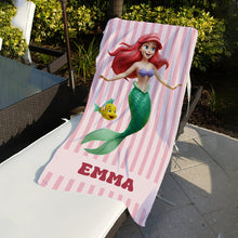 Load image into Gallery viewer, Personalized Quick-dry Beach Towel with Magical Princess Design for Girls